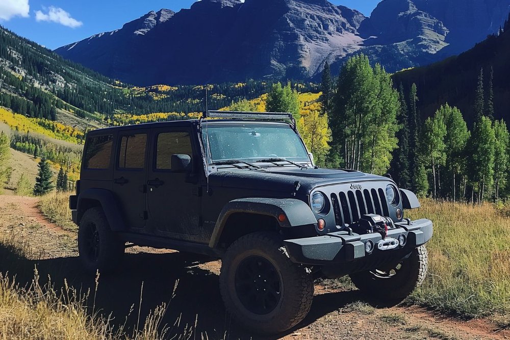 A beautiful Jeep used for Tours Around the Roaring Fork Valley