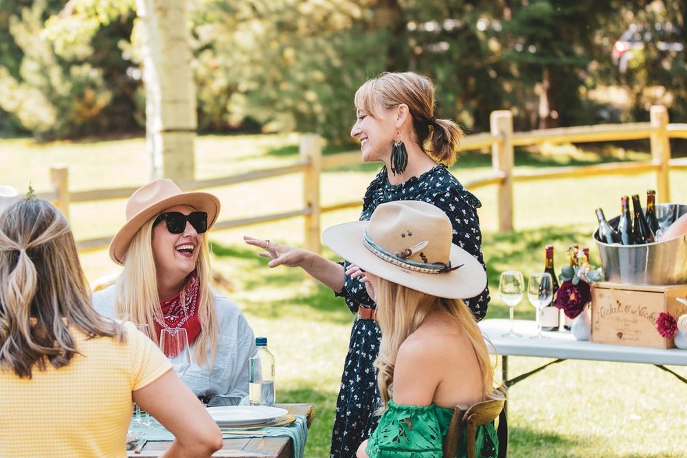 ALC guests enjoying a luxury picnic