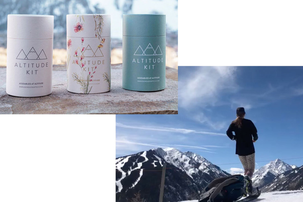 A woman walking on a mountain, overlooking a vast mountain range in the background with Altitude Kit