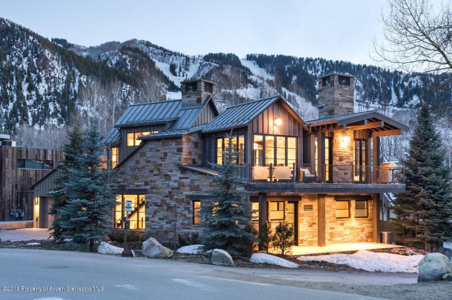 A serene mountain home with a stunning view in aspen