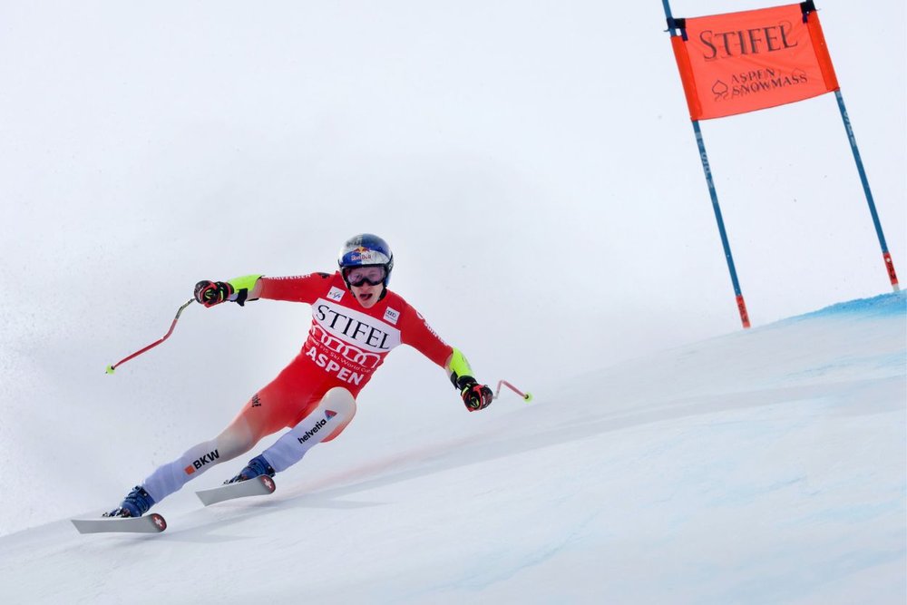 Example of the competition terrain for the Ski World Cup in Aspen