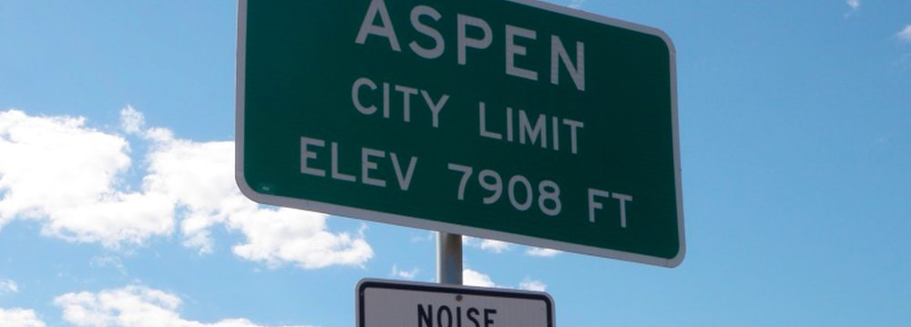 aspen city limit sign elevation 7908