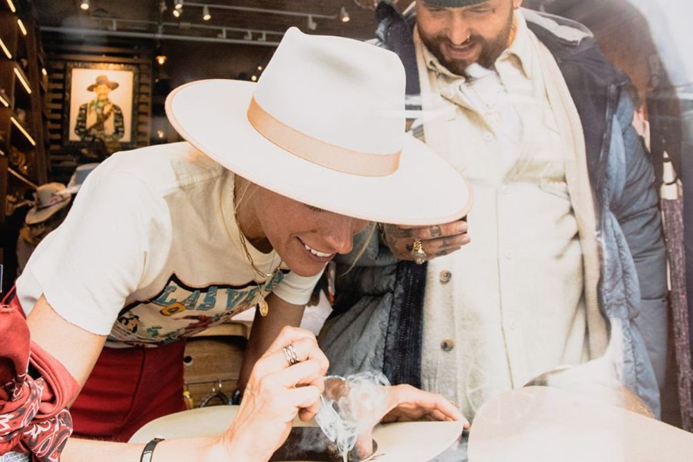 Aspen owner Kemo Sabe is explaining the history of the hats