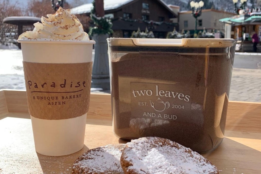 A well serves cup of coffee and freshly baked cookies at Paradise Bakery & Café.