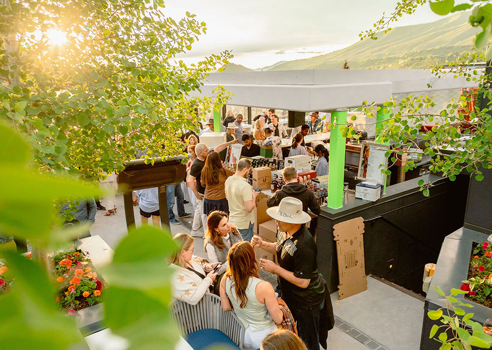 Group of professionals at a business retreat event in Aspen