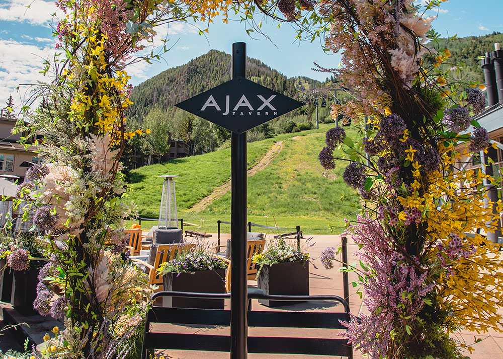 Ajax Tavern dining reservation in the summer in Aspen