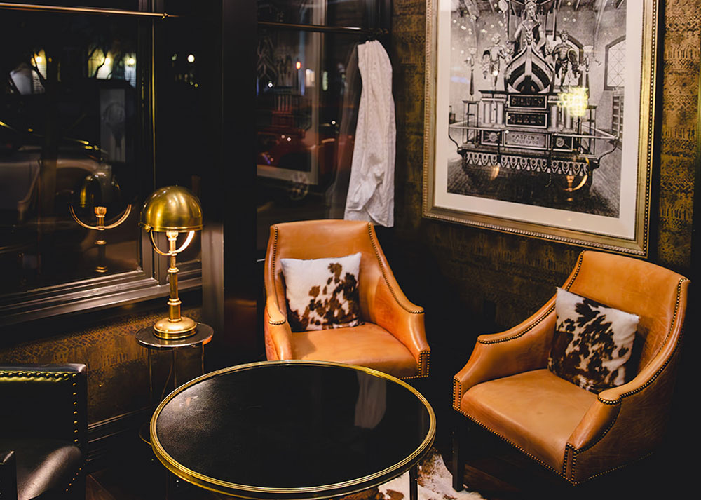 Aspen luxury lounge with elegant seating and upscale concierge hospitality ambiance