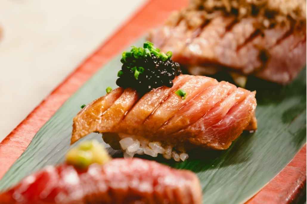 Luxury sushi with premium salmon and caviar at Madame Ushi for private dining in Aspen